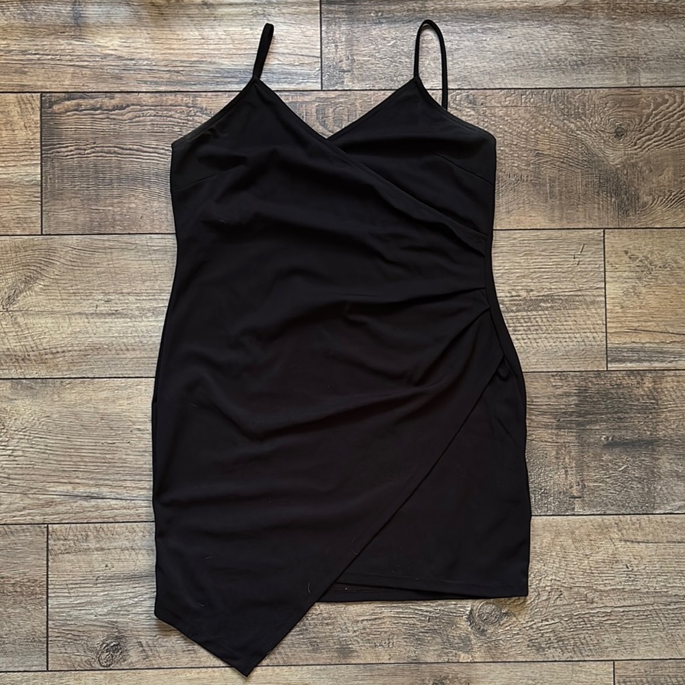 Elegant Black Wrap Dress